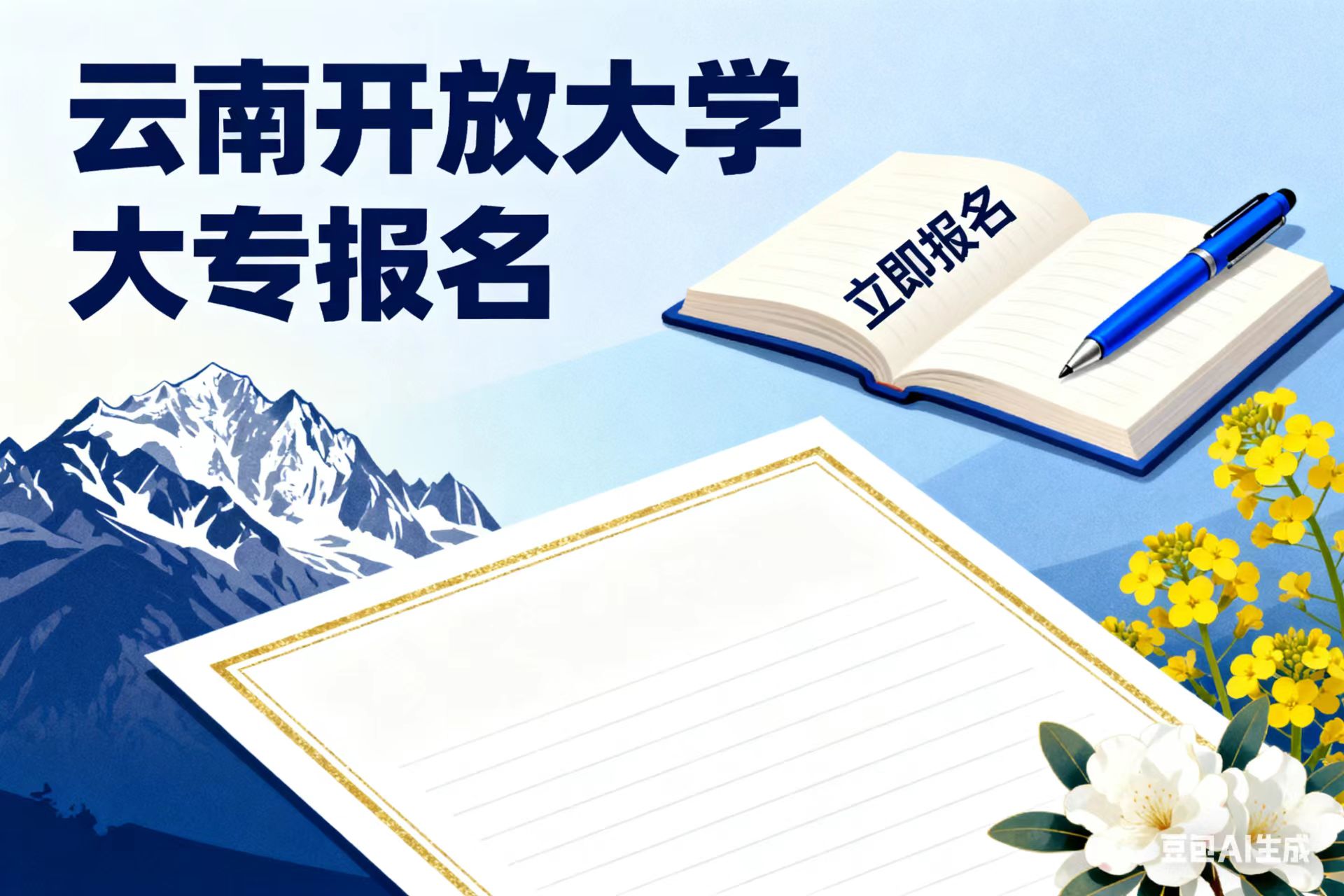 云南开放大学开放教育大专报名
