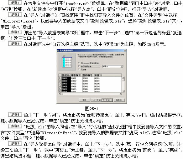 2012年计算机二级Access第二十五套上机模拟试题及答案